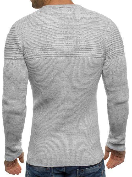 Sivo-biely sveter pre pánov BLACK ROCK 18036