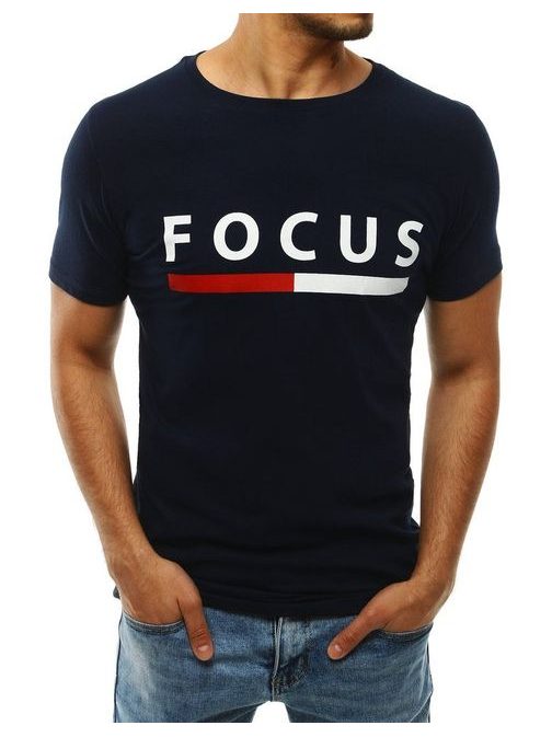 Granátové tričko s potlačou FOCUS
