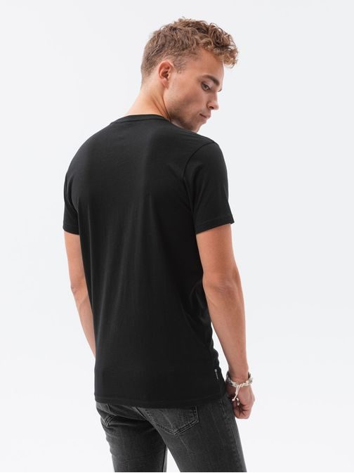 Čierne tričko so zaujímavou potlačou Dream S1434 V-10B