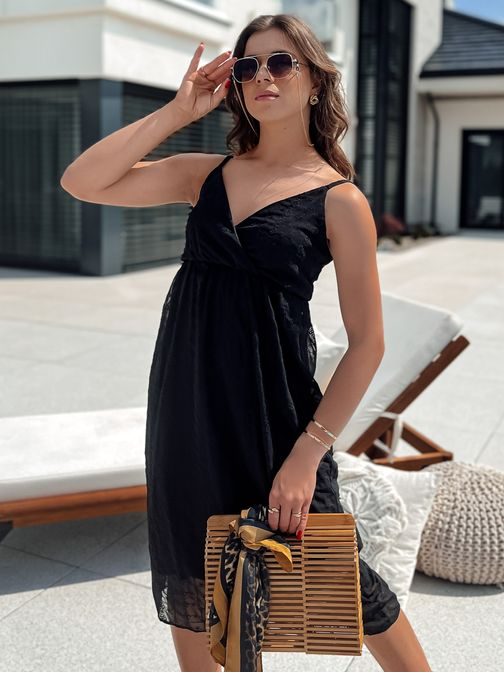 Boho čierne šaty Siena