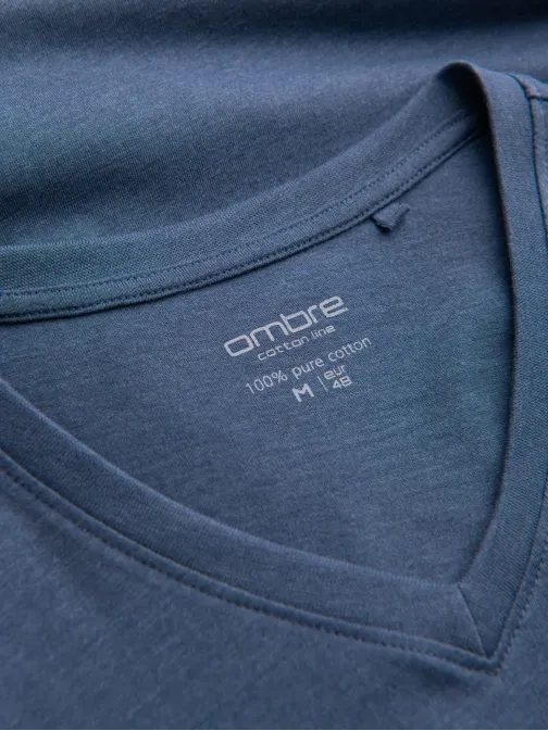 Bavlnené pánske tričko modré v18 om-tsbs-0145