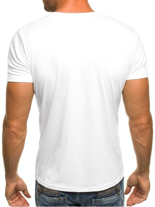 Módne biele tričko J. STYLE 712007