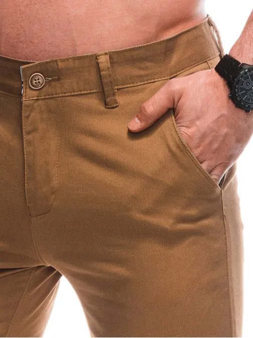 Klasické kamelové chinos nohavice P1461