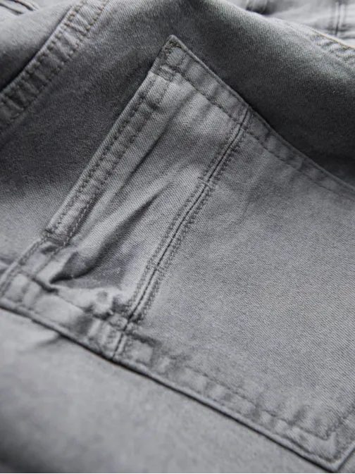 Základné šedé rifľové kraťasy V2 SRDS-0145