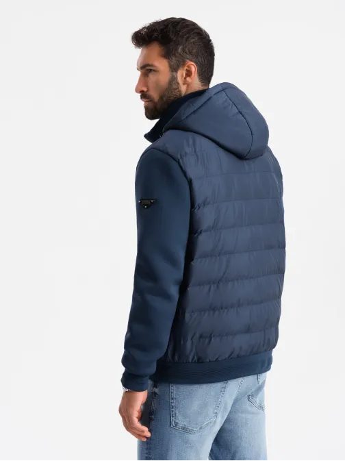 Tmavo modrá bomber trendy bunda V2 JALP-0140