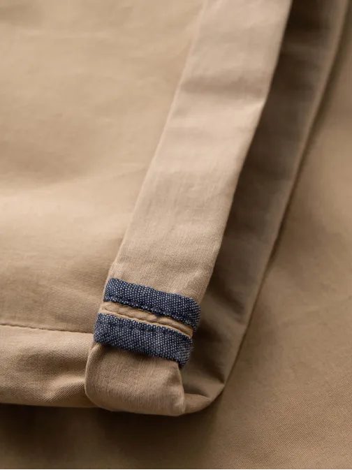 Pánske béžové chinos šortky s lemom V11 SRCS-0197