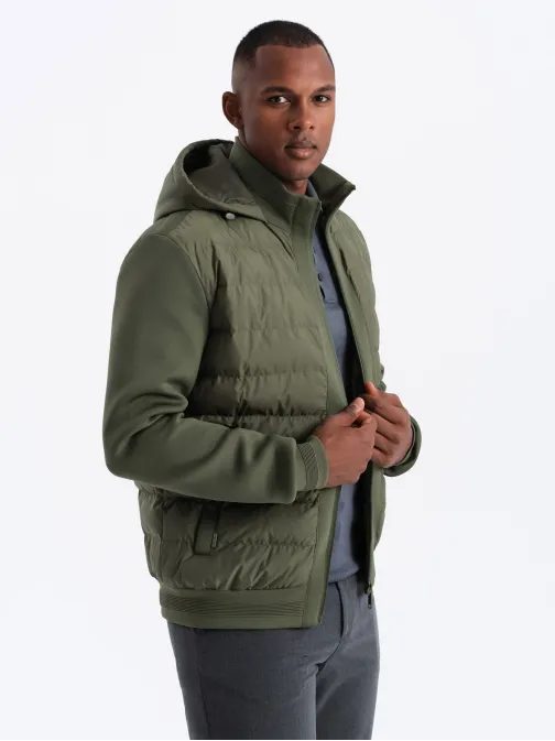 Olivová bomber trendy bunda V3 JALP-0140