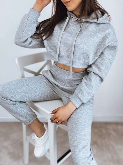 Krásna dámska svetlošedá tepláková súprava Serine