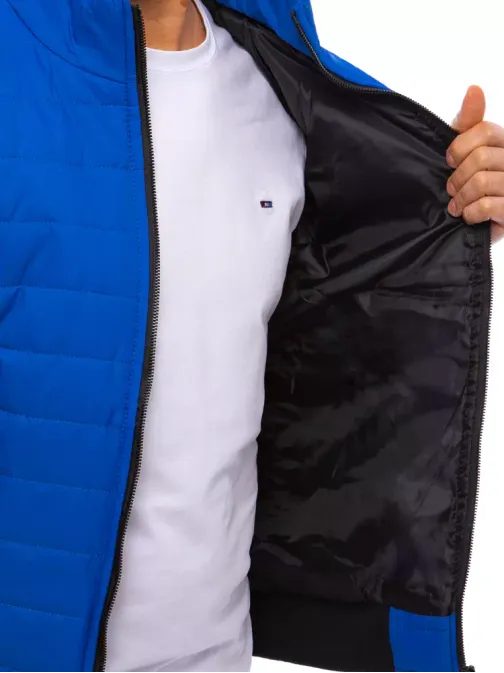 Nebesky modrá štýlová vesta bez kapucne