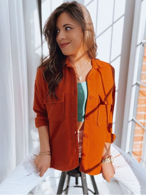 Jedinečná dámska pomarančová bunda Sunset