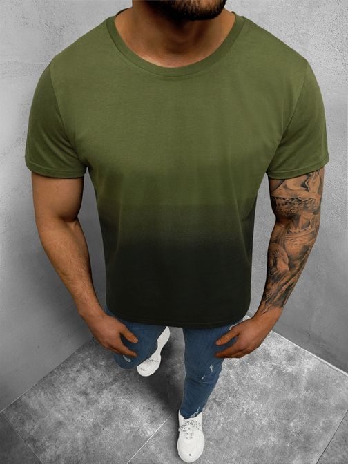 Tieňované moderné tričko v zelenej farbe JS/8T81/3Z