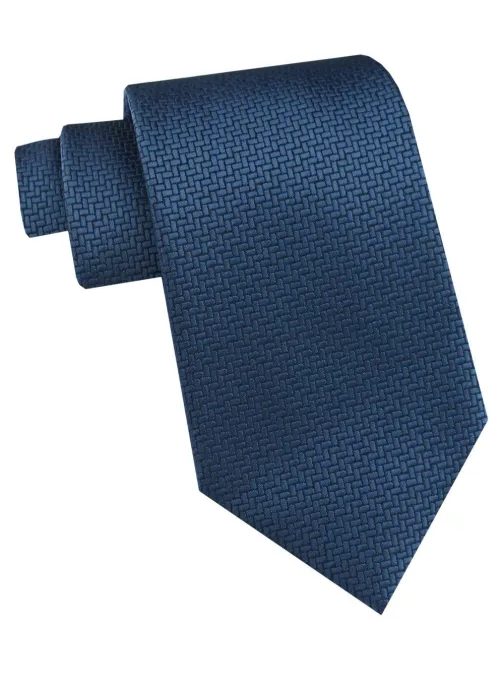 Módna modrá pánska kravata so vzorom