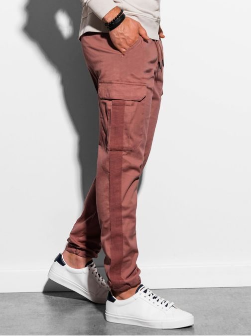 Štýlové nohavice v tehlovej farbe P893