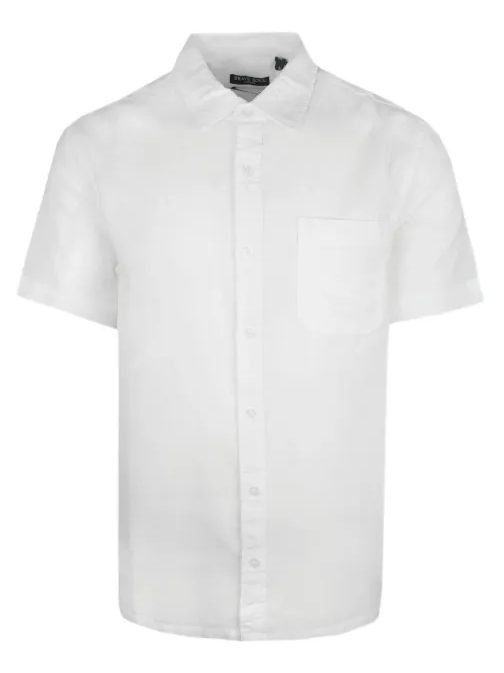 Ľanová letná biela pánska košeľa