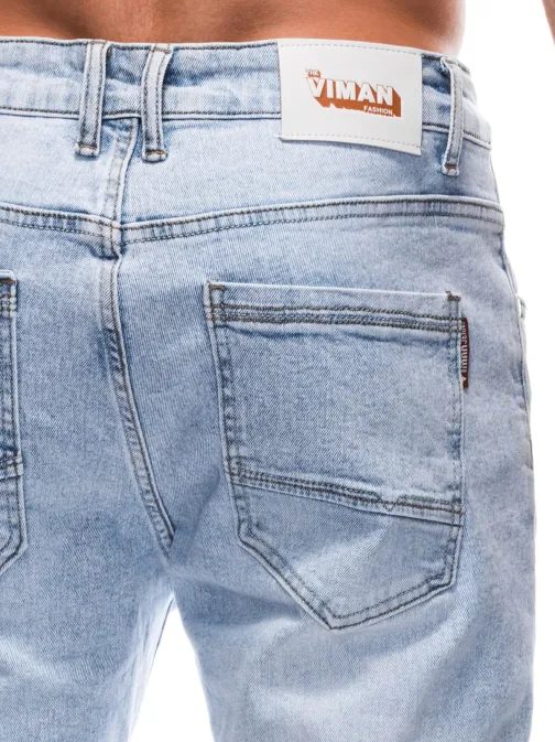 Jednoduché rifle v svetlomodrej farbe P1404