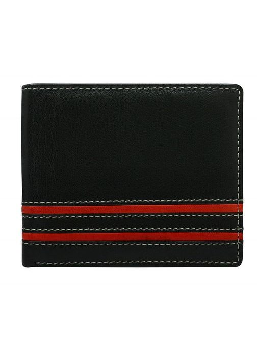 Čierna peňaženka s červenými pásmi
