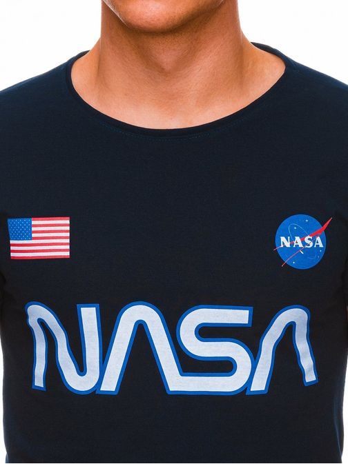 Granátové tričko s potlačou NASA S1437