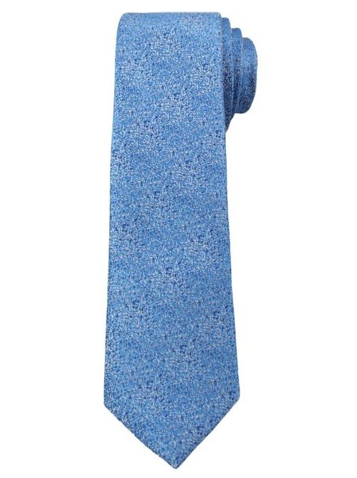 Zaujímavá fŕkaná modrá pánska kravata