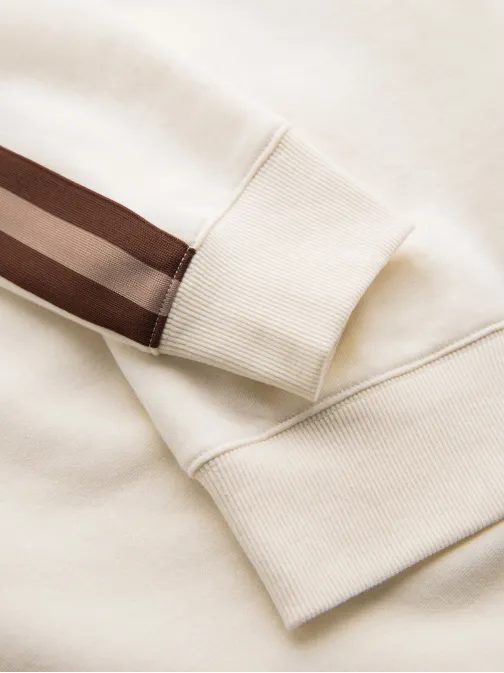 Zaujímavá krémová bomber mikina V3 SSZP-0219