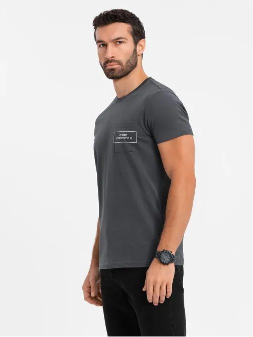 Čierne tričko v štýle streetstyle V1 TSCT-0108