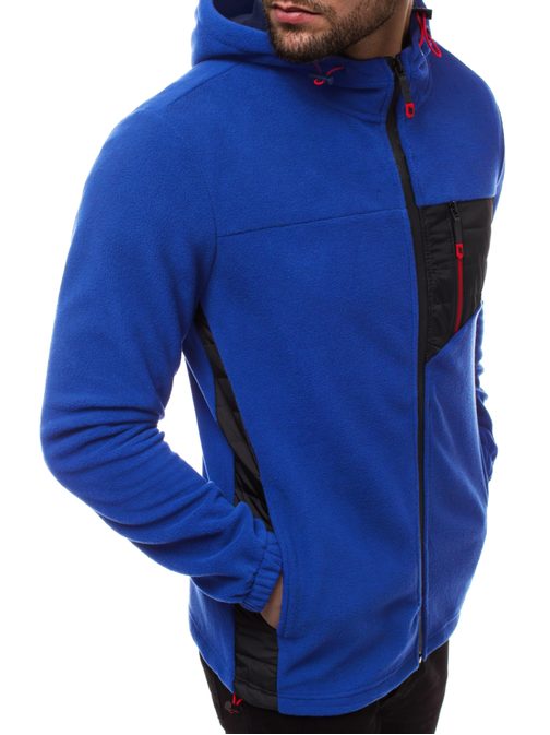 Trendy modrá pánska mikina s kapucňou JS/YL011