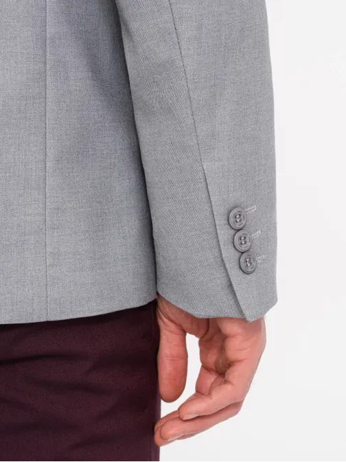 Elegantné šedé sako V1 BLZB-0115