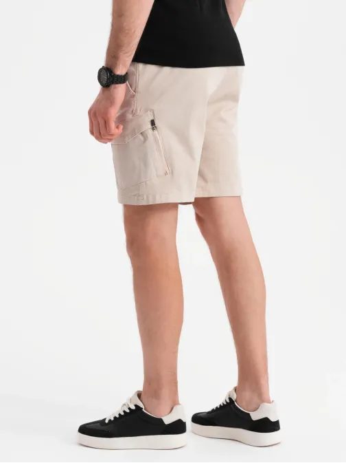 Voľnočasové krémové kapsáčové kraťasy V1 SRCG-0194