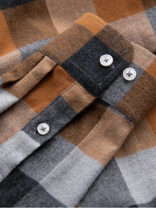 Originálna flanelová károvaná žlto čierna košeľa V2 SHCS-0150