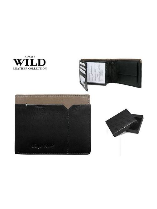 Nevšedná čierno-sivá peňaženka ALWAYS WILD