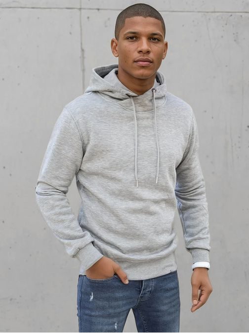 Svetlošedá mikina s kapucňou v originálnom prevedení