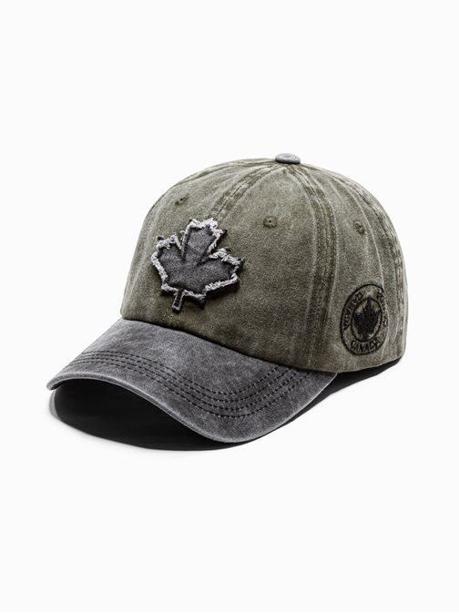 Čierno-zelená šiltovka Maple Leaf H076