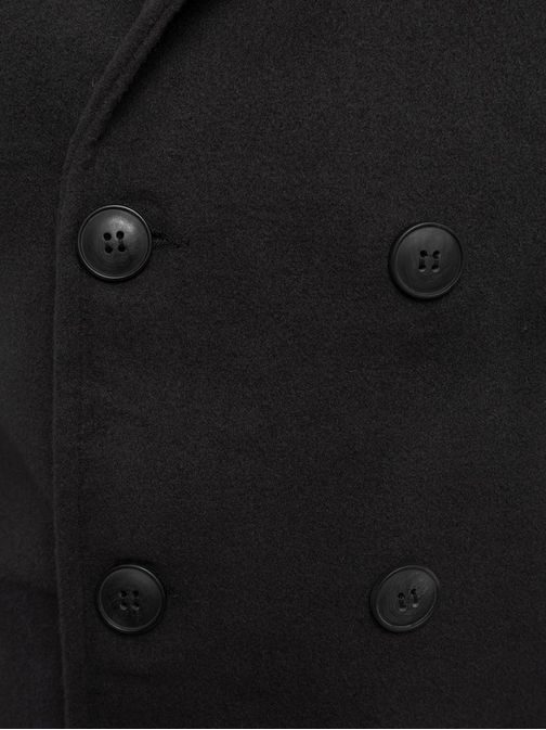 Čierny kabát pre pánov STEGOL KK502