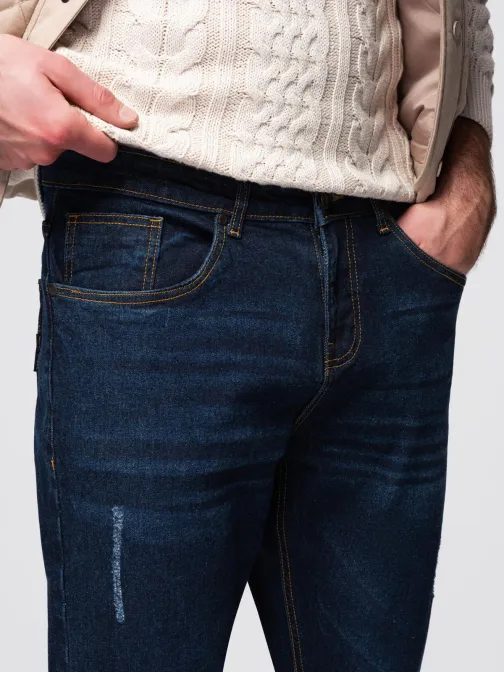 Jedinečné tmavomodré pánske rifle V4 PADP-0241