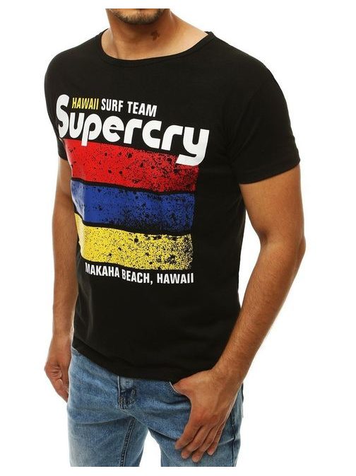Čierne tričko s potlačou Supercry