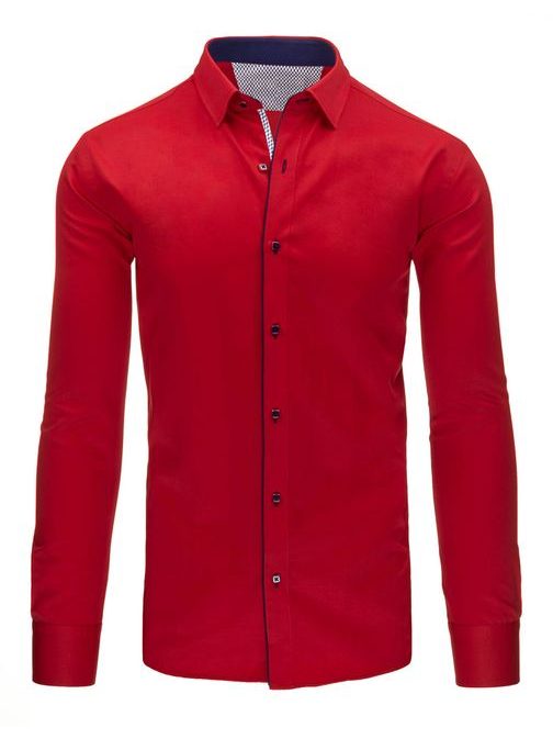 Výrazná červená košeľa pre pánov