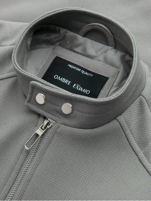 Trendy šedá motorkárska bunda V3 JALP-0157