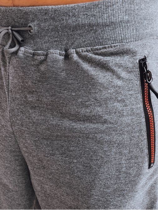 Grafitové kraťasy s vreckami na zips