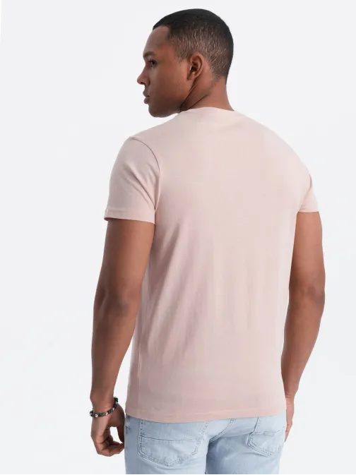 Trendy ružové tričko s nápisom V2 TSPT-0128