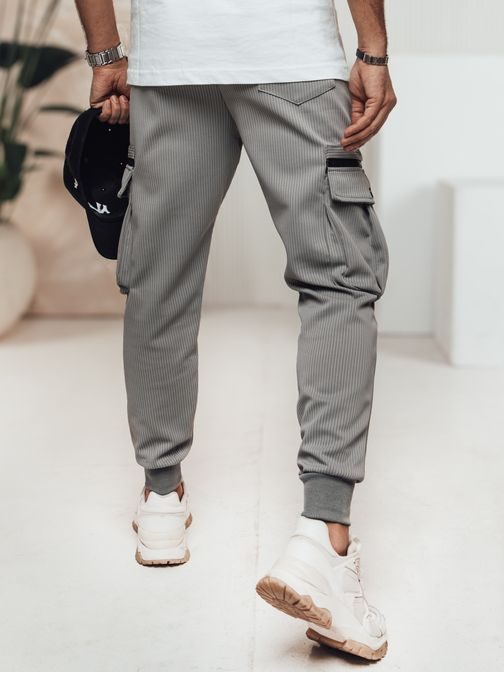 Trendy šedé kapsáčové joggery
