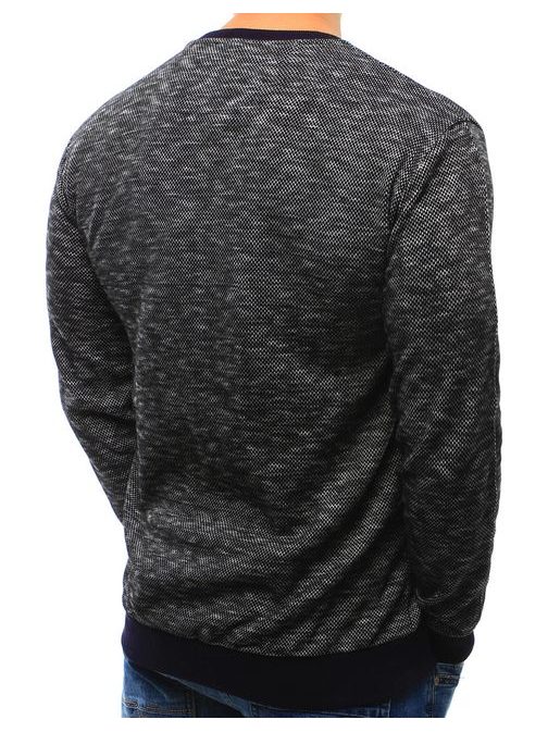 Štýlový čierny sveter s dekoratívnym vreckom