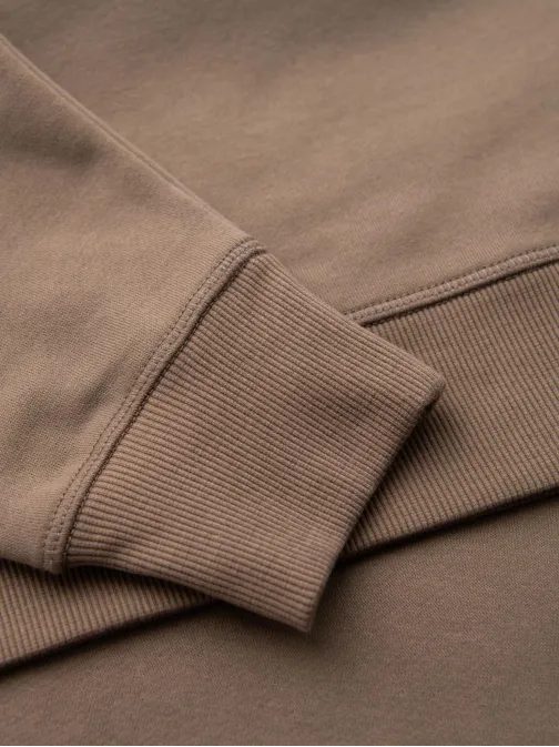 Béžová mikina pre mužov bez kapucne V3 OM-SSNZ-0243