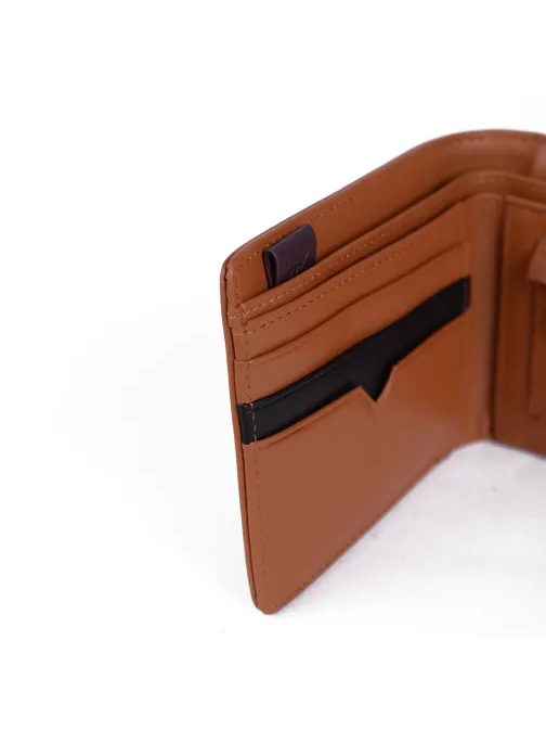 Štýlová hnedá kožená peňaženka Benji