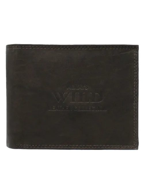 Tmavohnedá kožená pánska peňaženka