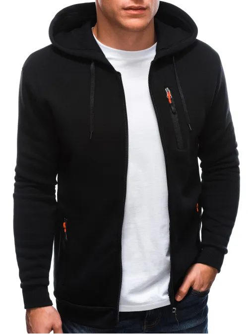 Pánska športová mikina čierna B1539