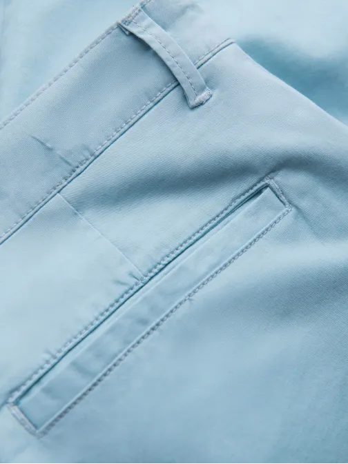 Modré chinos kraťasy s lemom V3 W421