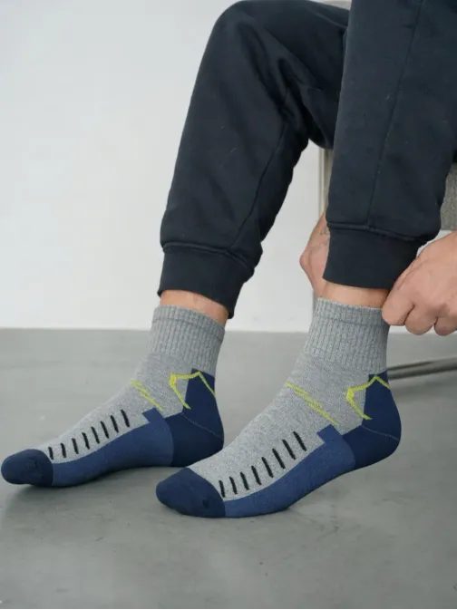 Medium modro-šedé pánske ponožky Active