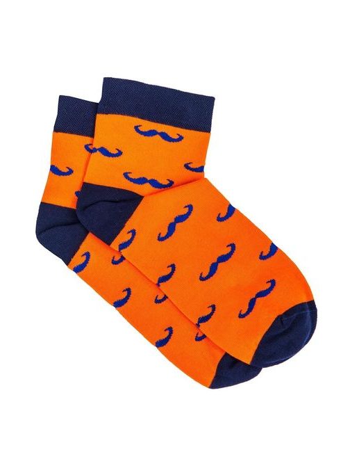 Členkové ponožky oranžovej farby s fúzmi U15