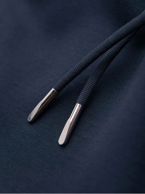 Trendy tmavo modré pánske kraťasy s logom V4 SRBC-0153