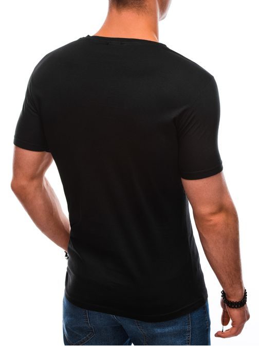 Trendové čierne tričko Run S1429