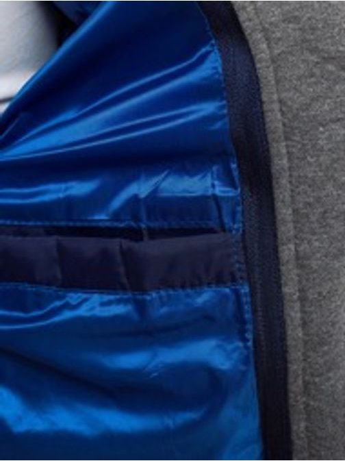 Trendy nebesky modrá pánska bunda s kapucňou J.BOYZ X1012K